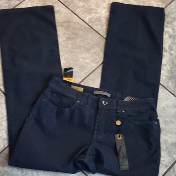 Nine West Jeans Size 6 /27 Inseam 32' NWT Dark Wash Bootcut Flare - Picture 6 of 8